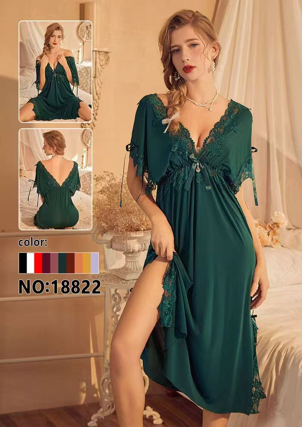 2 Pcs Womens Malai Lilen Net Nighty